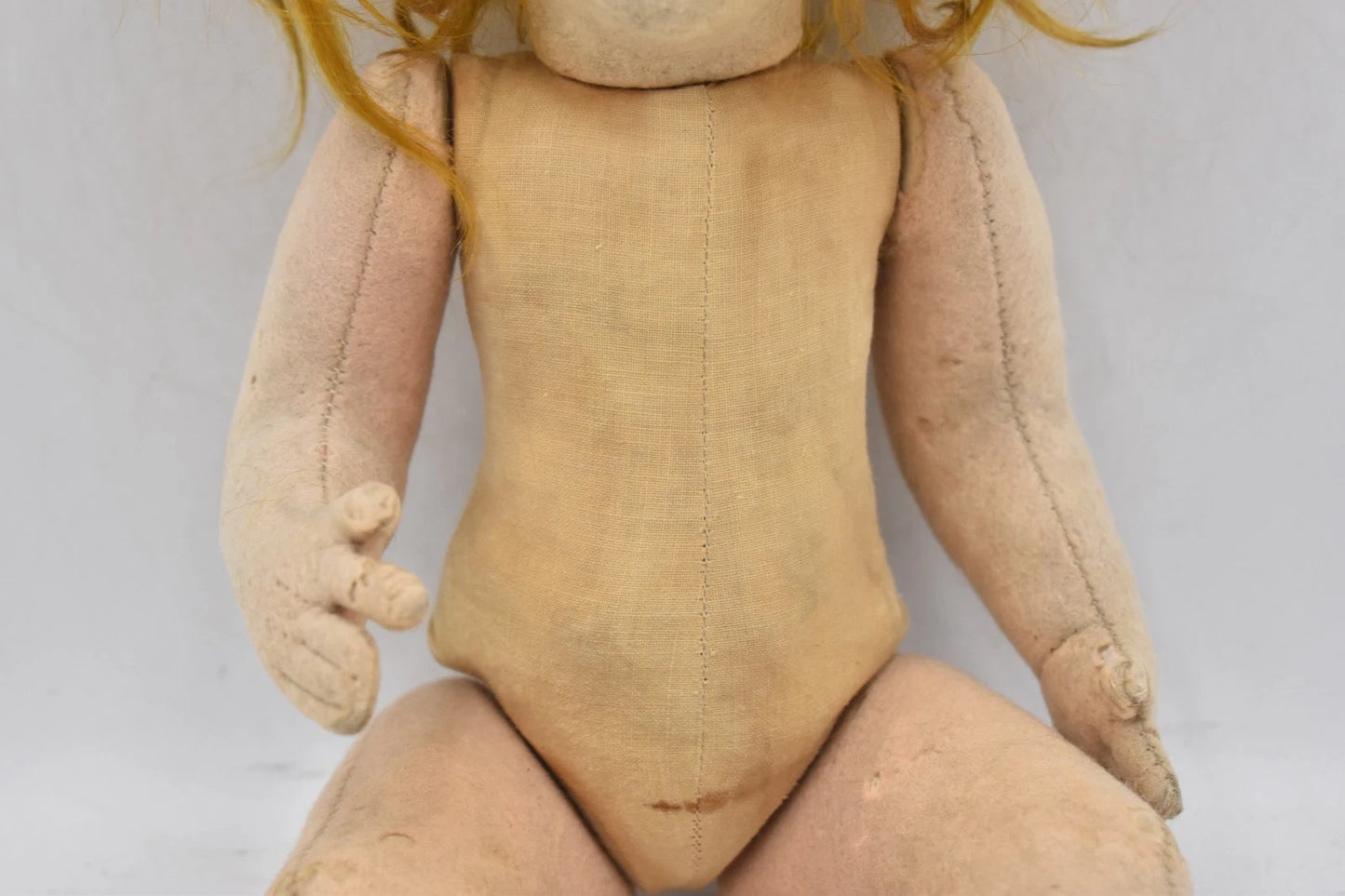 Vintage 1930s Norah Wellings English Felt Doll 35cm Original Outfit Labelled