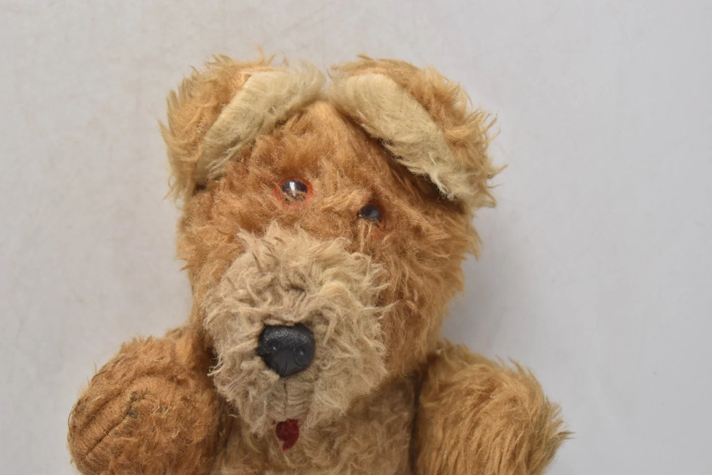 Vintage 1970s Airedale Terrier Plush Soft Toy Teddy Bear 27cm