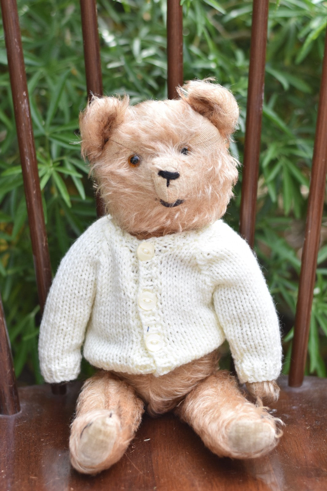 Vintage 1940s English Mohair Teddy Bear 38cm, Fully Jointed, Collectible Antique