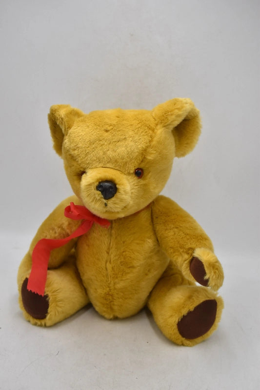 Vintage 1980s Deans Rag Book Co Teddy Bear Fully Jointed Moulded Nose 38cm