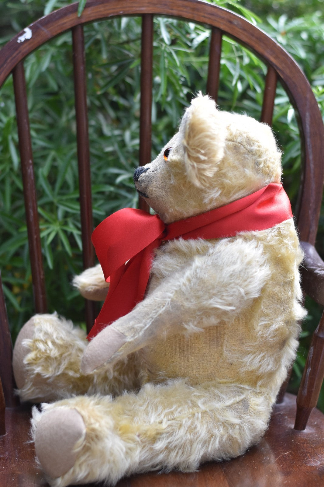 Vintage 1930s Large Mohair Teddy Bear 50cm, Fully Jointed, Glass Eyes, Kapok