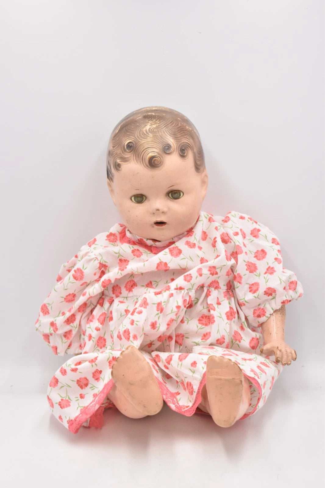 Vintage 1930s 1940s Composition Doll Sleepy Blinking Eyes 46cm Collectable