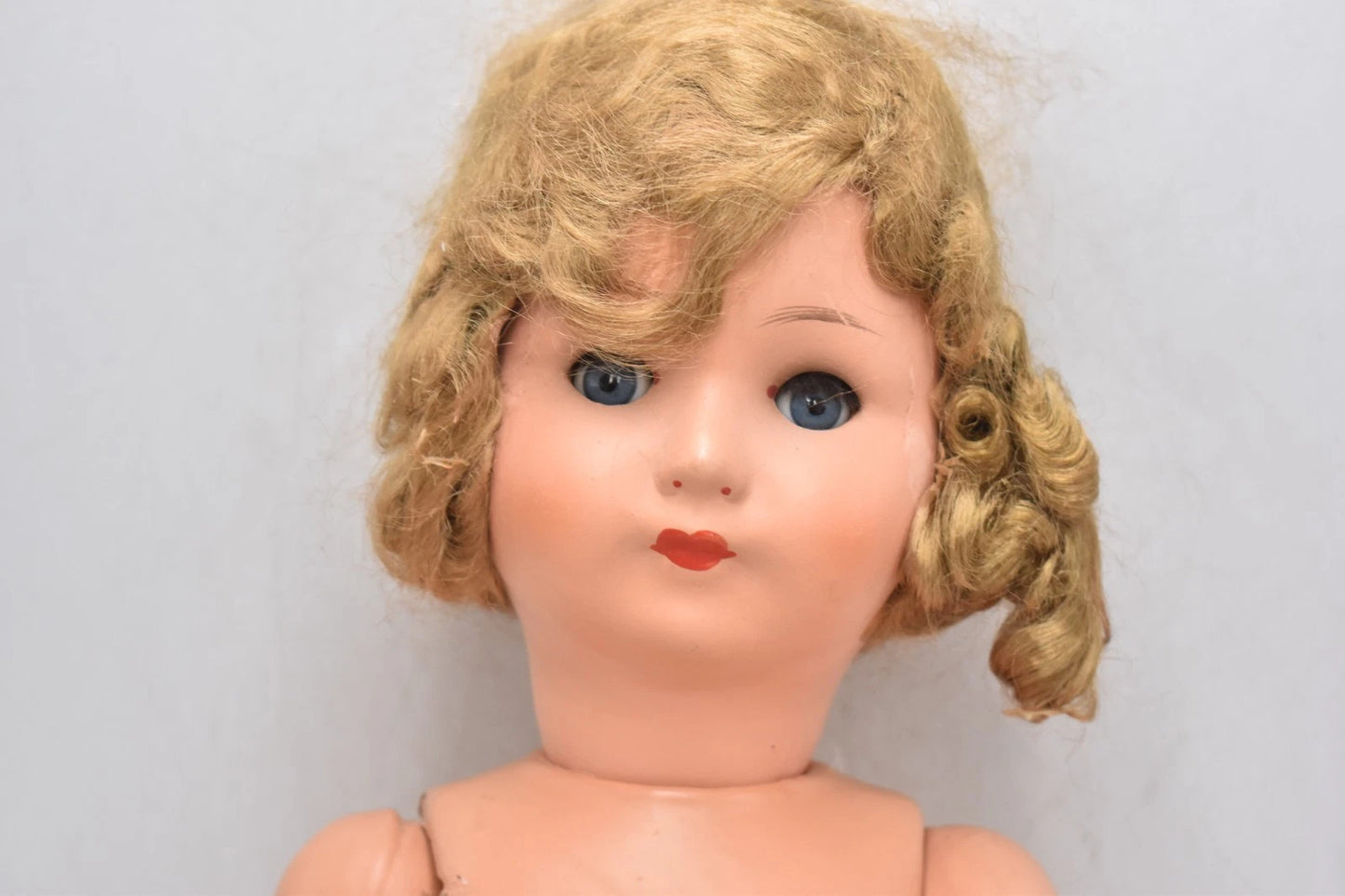 Vintage Antique Celluloid Walking Doll – 46cm, Original Outfit