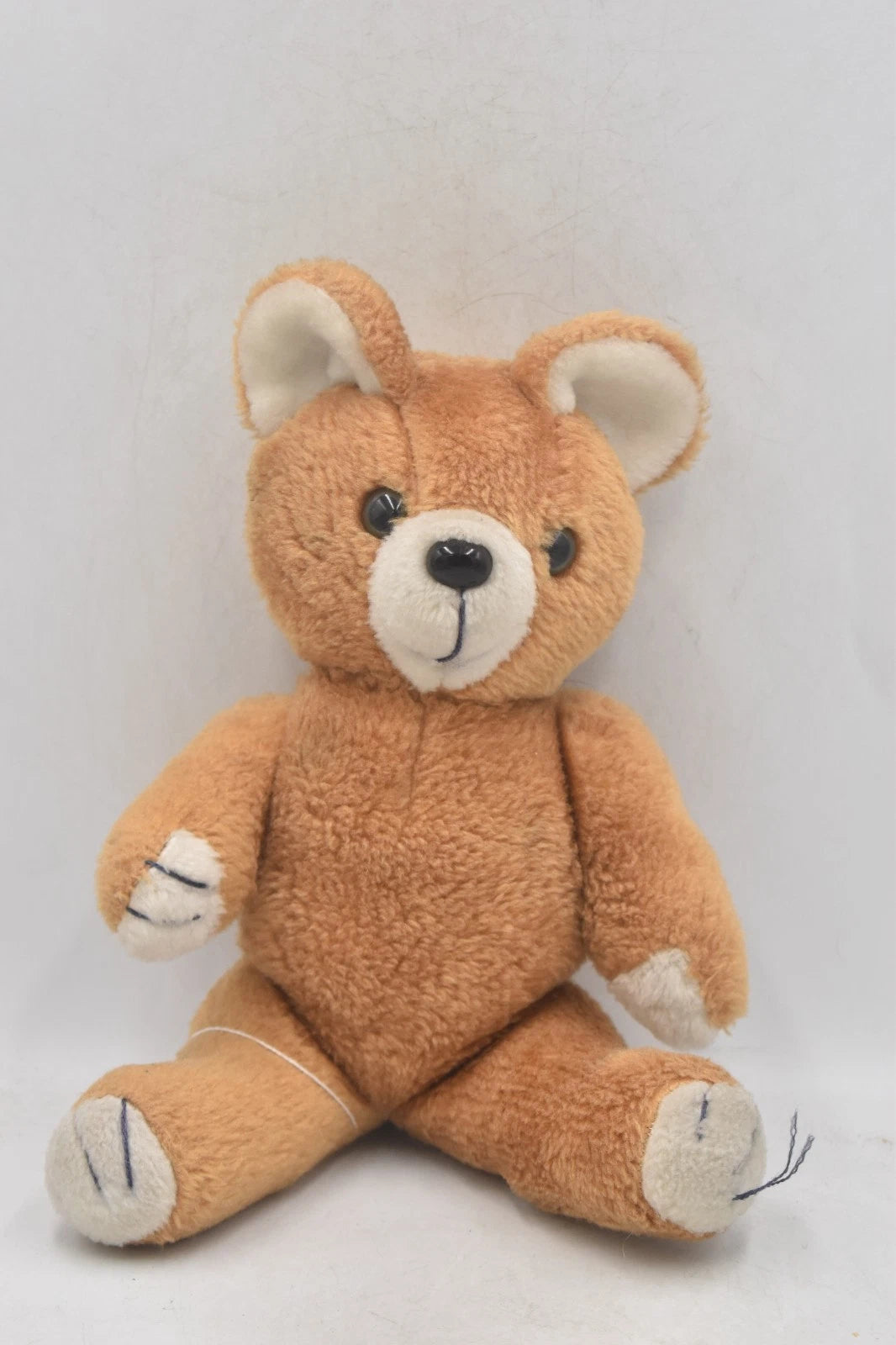 Vintage 1980s Plush Teddy Bear 32cm Jointed Soft Toy Retired Collectible