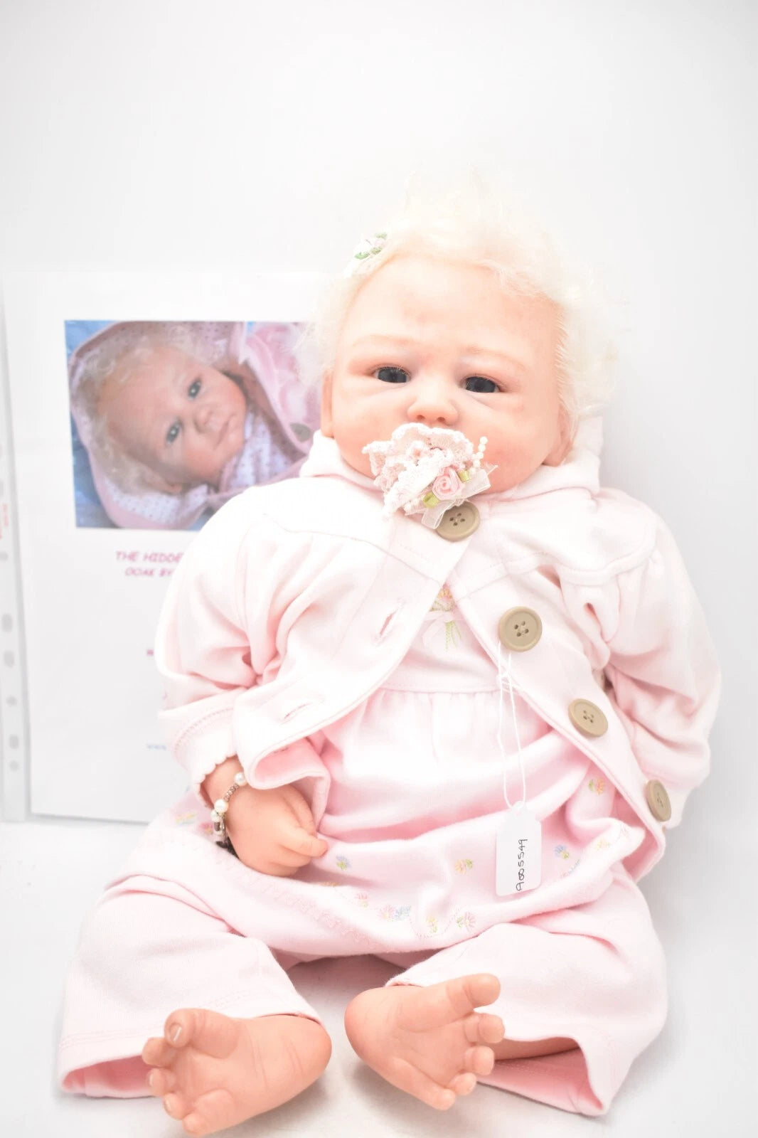 OOAK Reborn Baby Girl Malin Fiorenza Biancheri 20" Doll COA Lifelike Vinyl