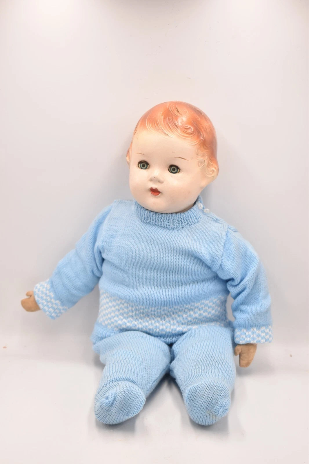 Vintage 1940s 1950s American Composition Doll Cloth Body Sleepy Eyes 50cm