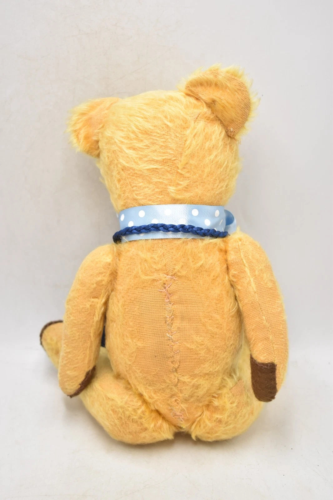 Vintage 1930s English Mohair Teddy Bear Golden 5-Way Jointed Glass Eyes 38cm