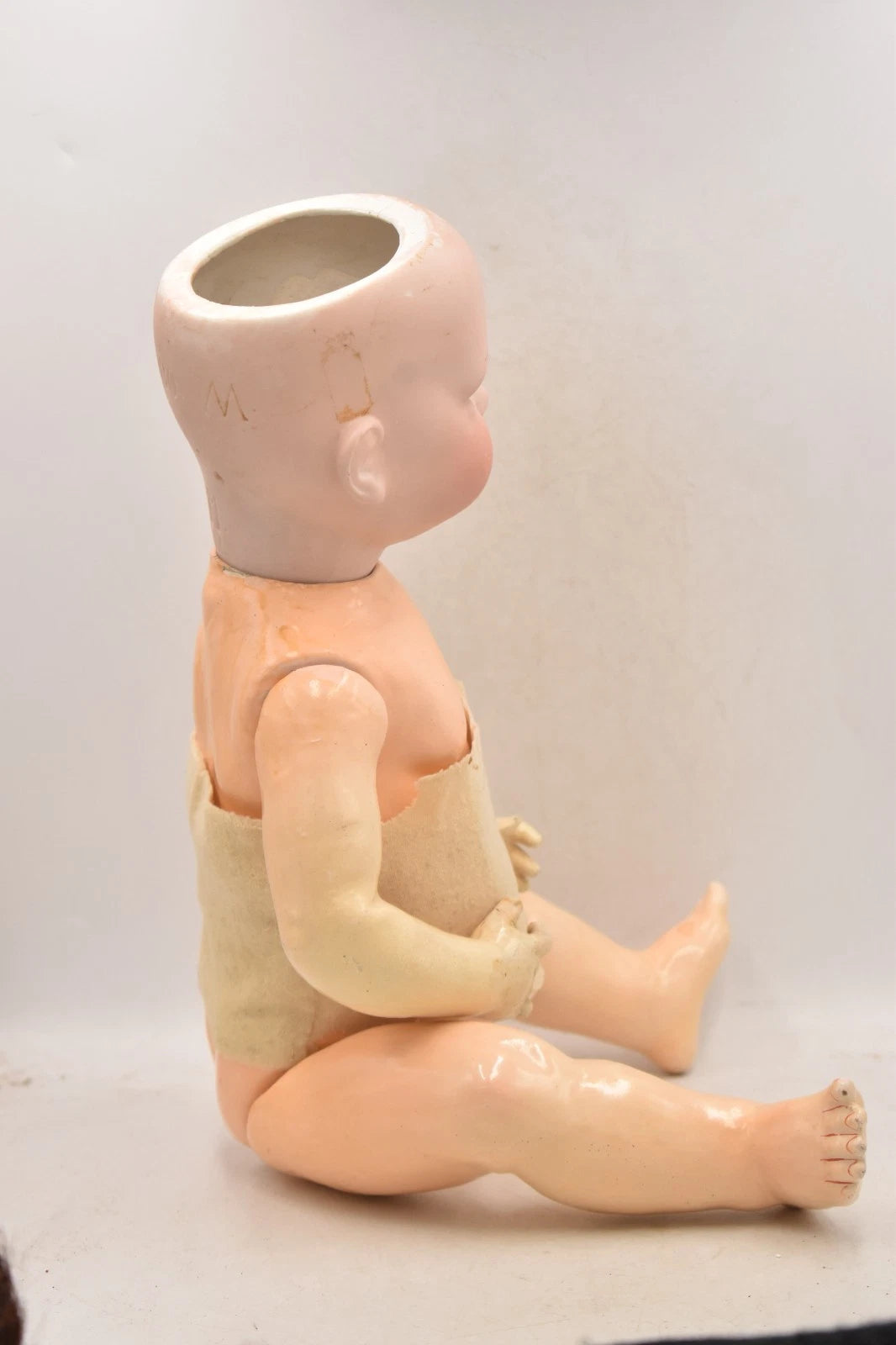 Antique Armand Marseille 980 Bisque Head Doll 52cm Sleep Eyes Open Mouth Vintage