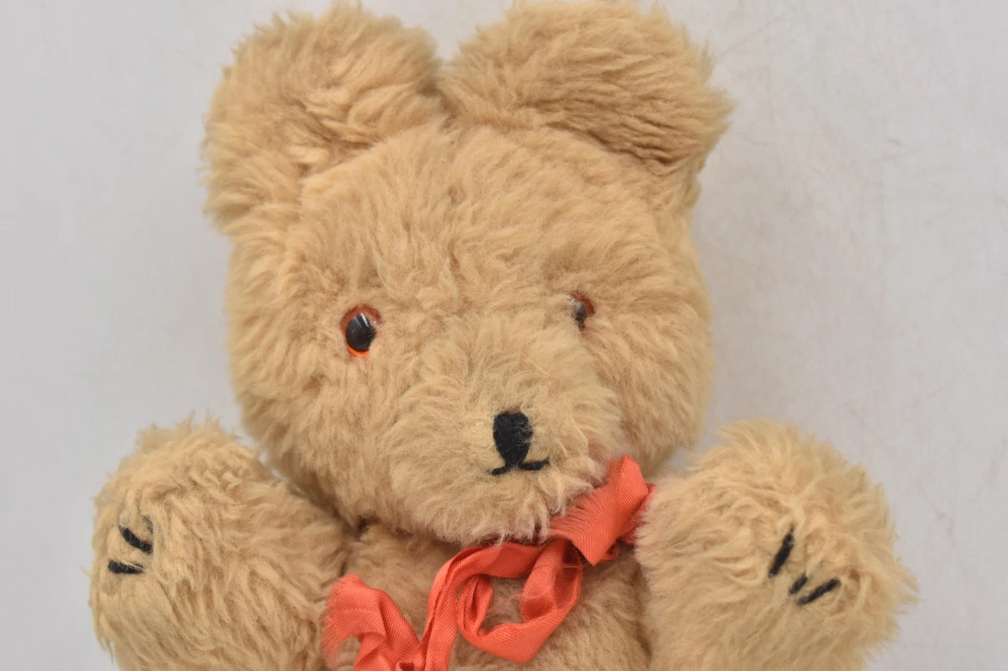 Vintage 1960s Pamela Foster Hygienic Toys White Plush Teddy Bear Tagged 26cm