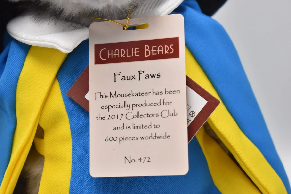Charlie Bears Faux Paws Mousekateer Limited Edition 472/600 Retired Tagged