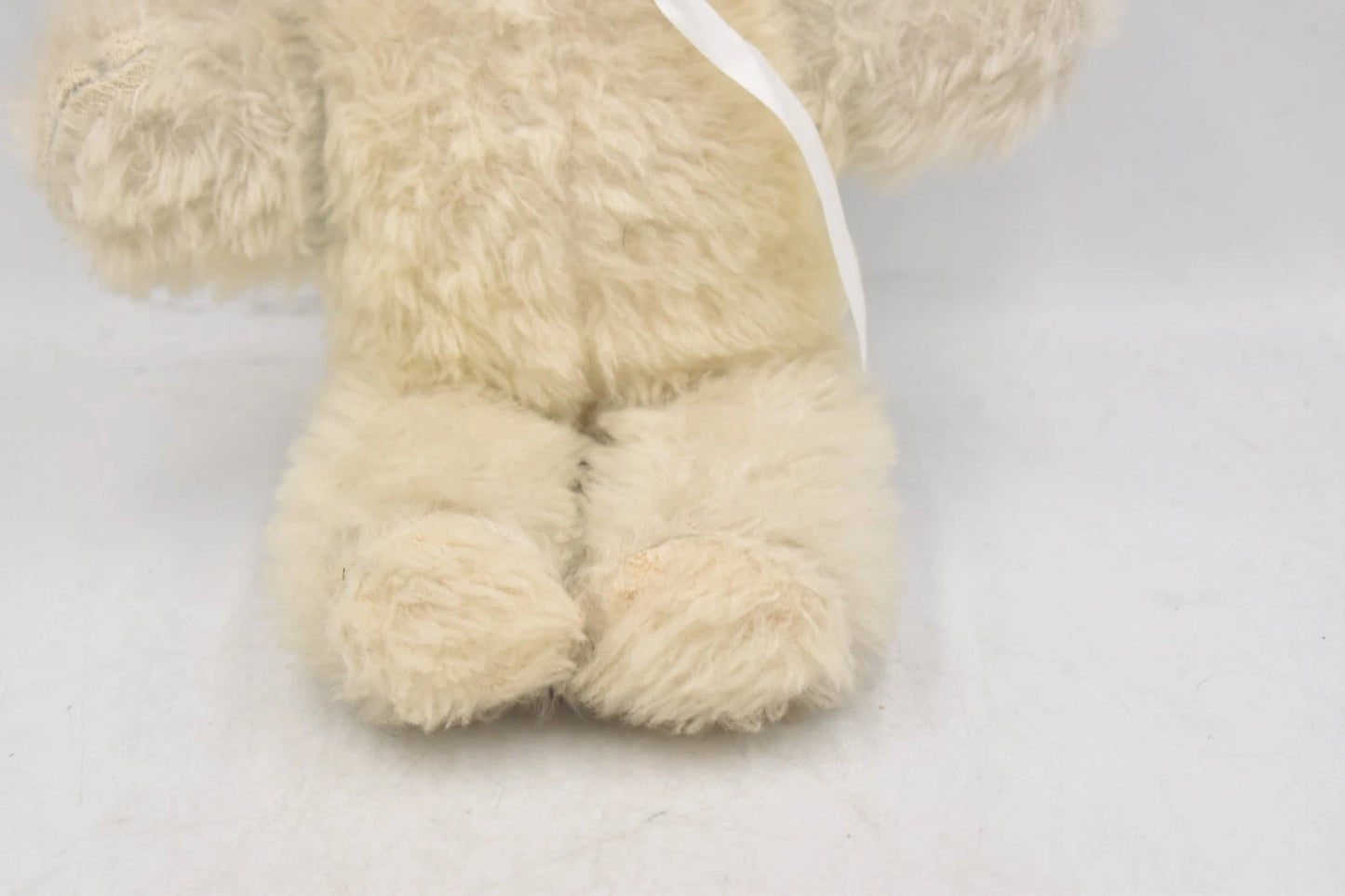 Vintage 1950s Pedigree Two-Tone Teddy Bear – 30cm – White & Blue – With Label