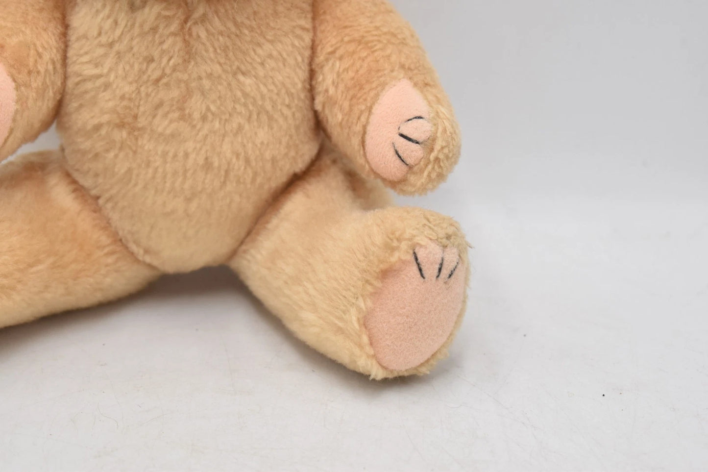 Vintage 1960s Shanghai Doll Factory Cream Wool Plush Teddy Bear Fully Jointed 26
