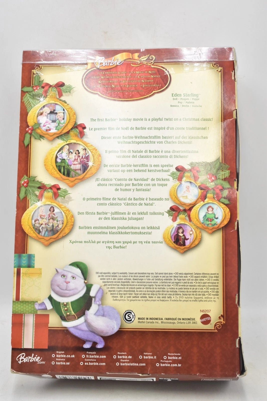 Mattel Barbie in a Christmas Carol Doll – Eden Starling (2008 Edition) NRFB