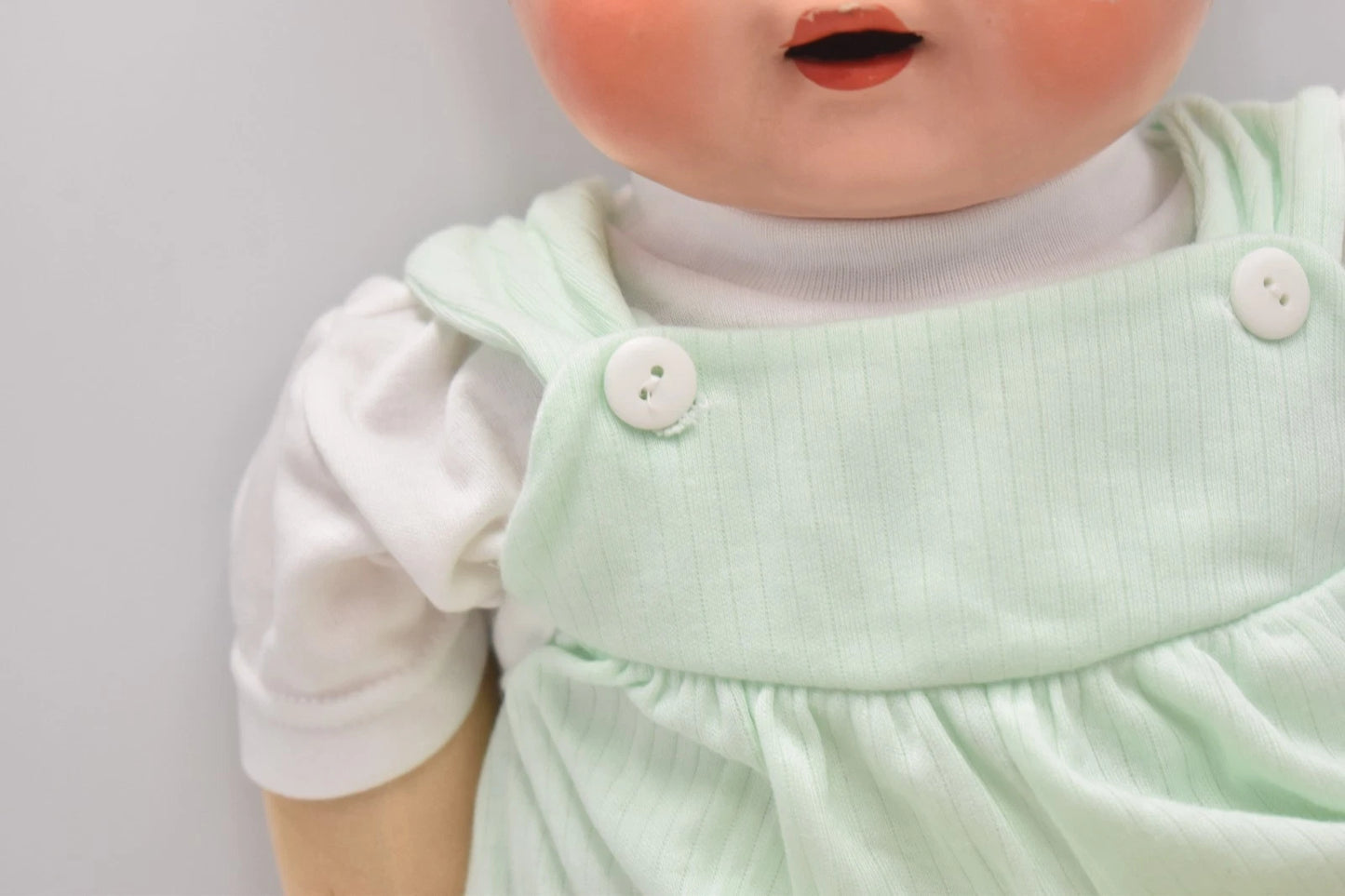 Vintage German Composition Head Doll Soft Body Teeth 58cm Collectable