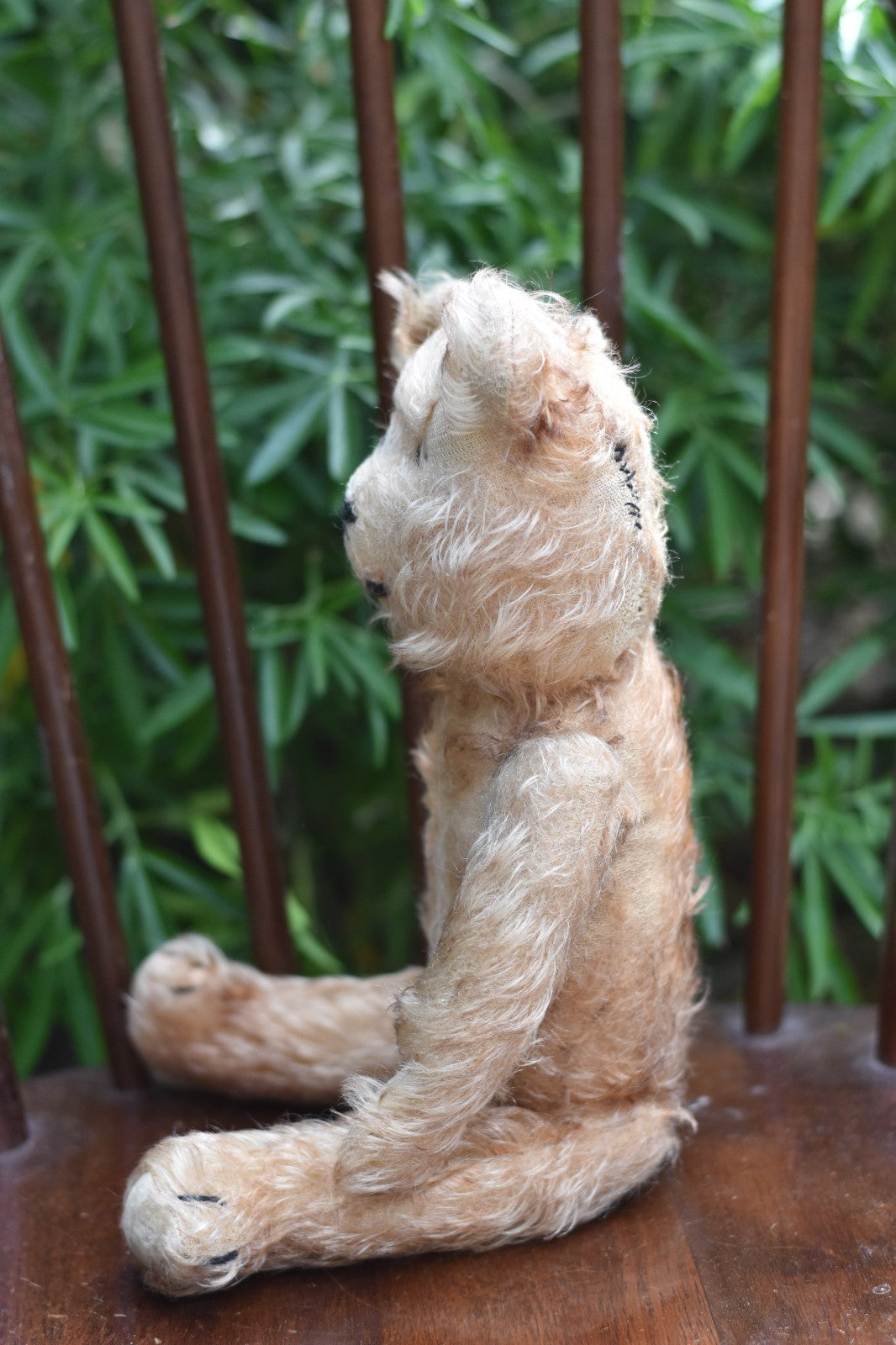Vintage 1940s English Mohair Teddy Bear 38cm, Fully Jointed, Collectible Antique