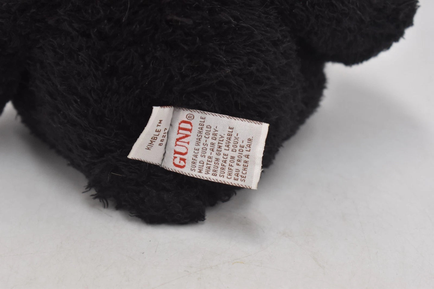 Gund Kimble Black and Brown Teddy Bear Wearing A Tartan Scarf 27cm Plush Toy