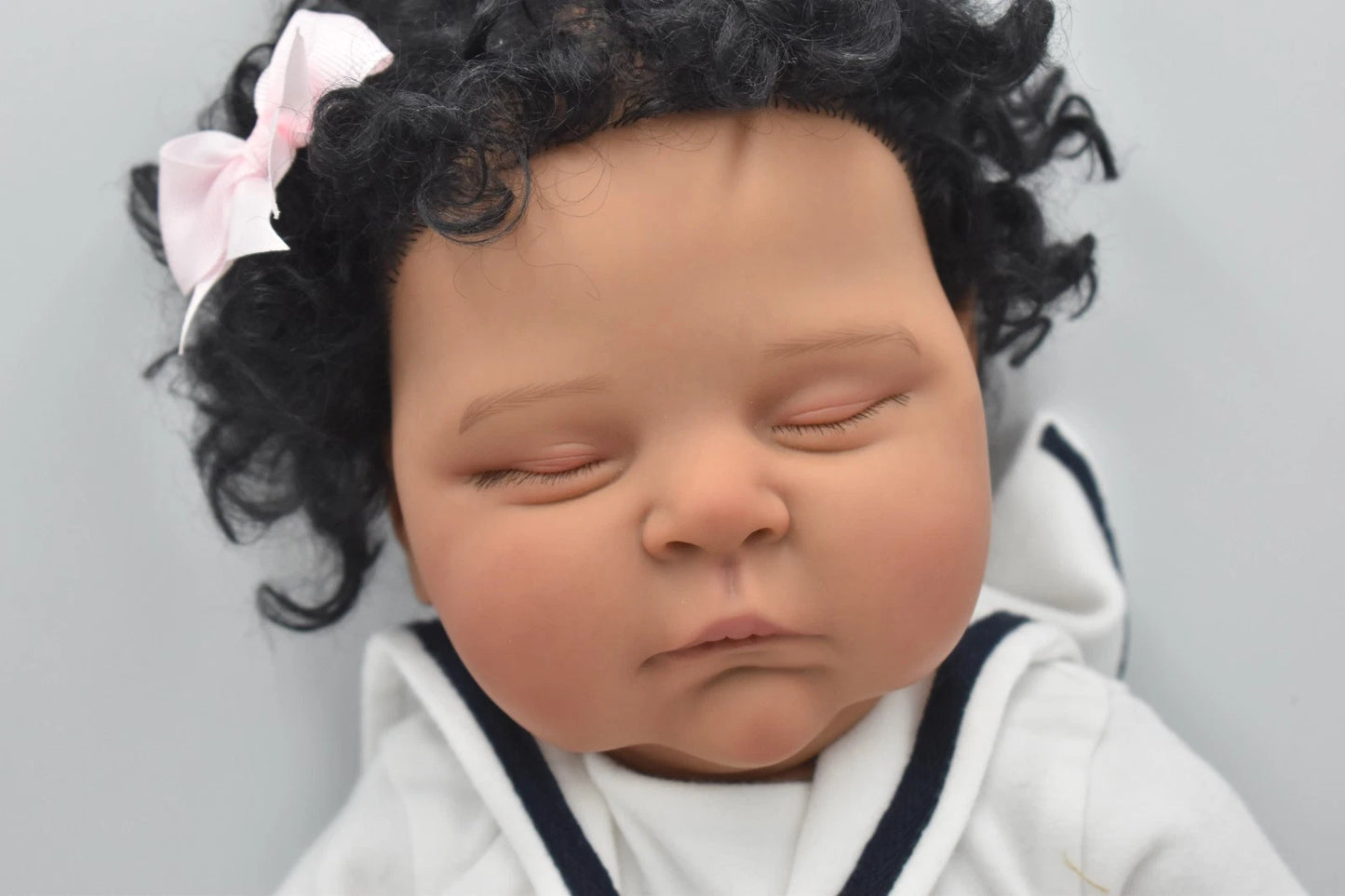 Peaches by Cassie Brace Reborn Doll Black Baby Girl Full Silicone Body 48cm