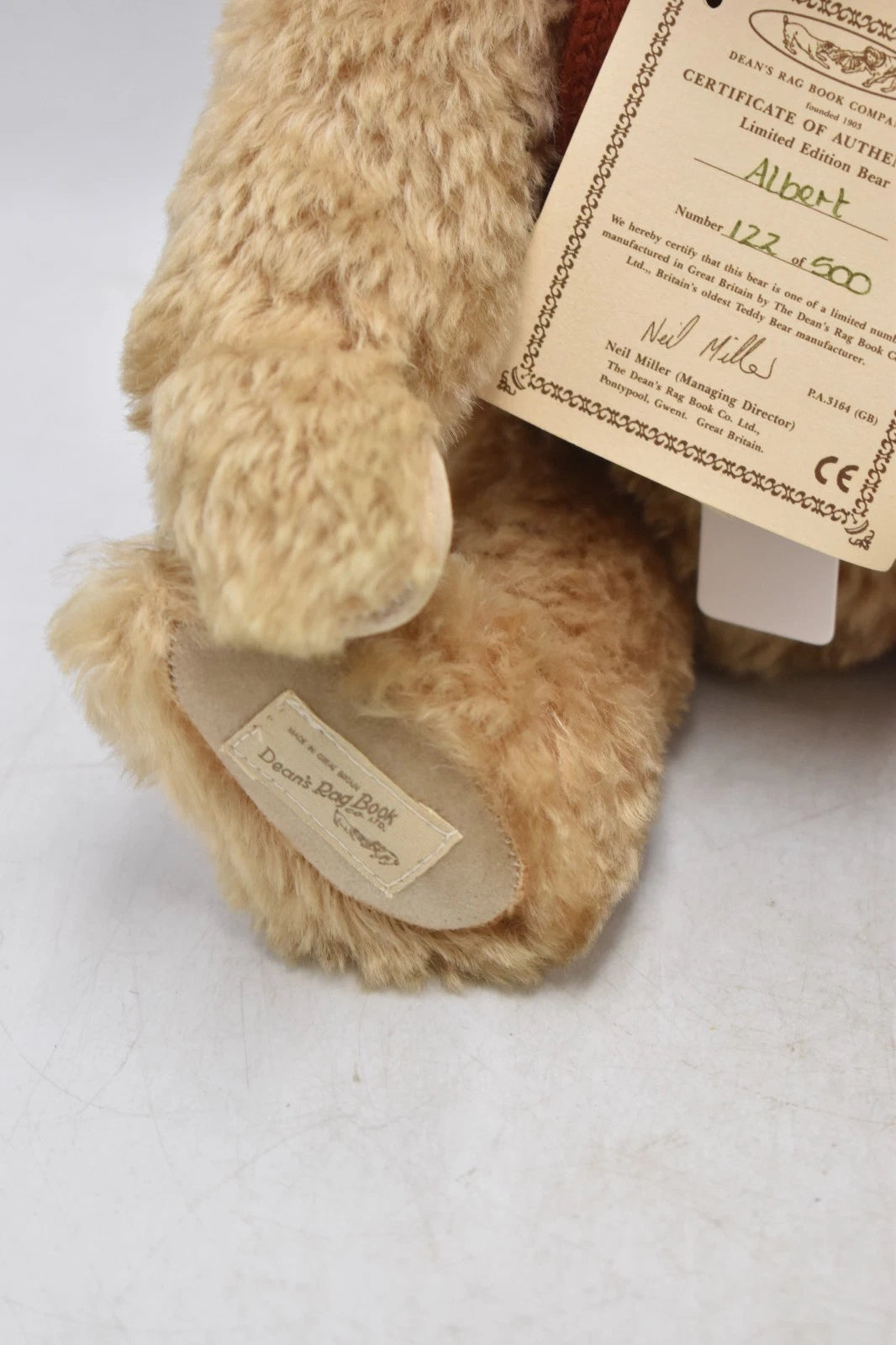 Deans Rag Book Co Albert Teddy Bear Limited Edition 122/500 Fully Jointed 34cm