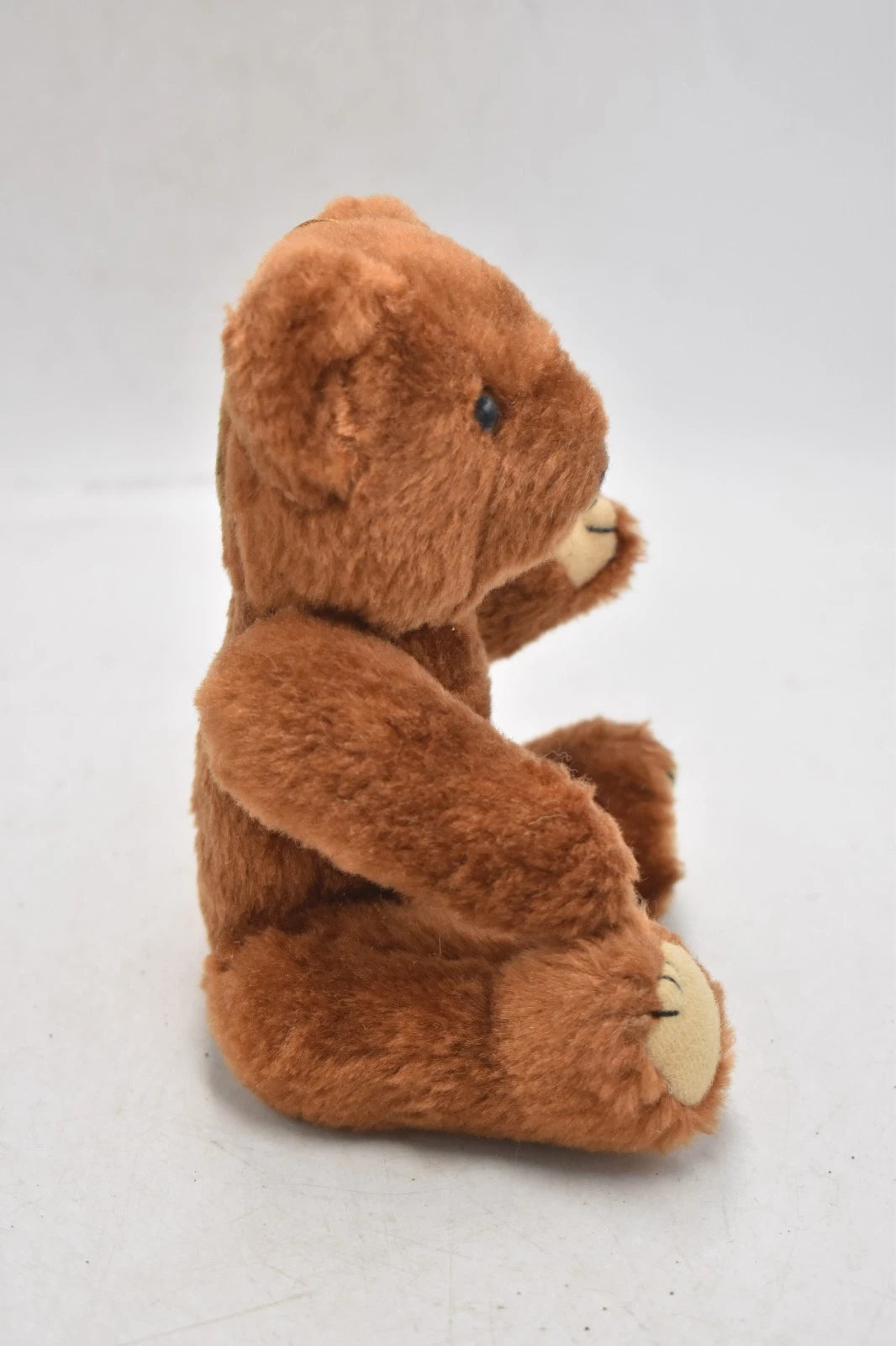 Vintage 1960s Shanghai Doll Factory Brown Plush Teddy Bear Fully Jointed 18cm