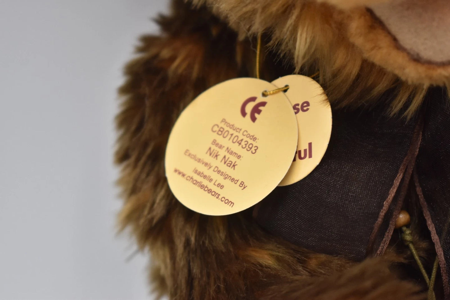 Charlie Bears Nik Nak Teddy Bear Retired Tagged Isabelle Lee Designed