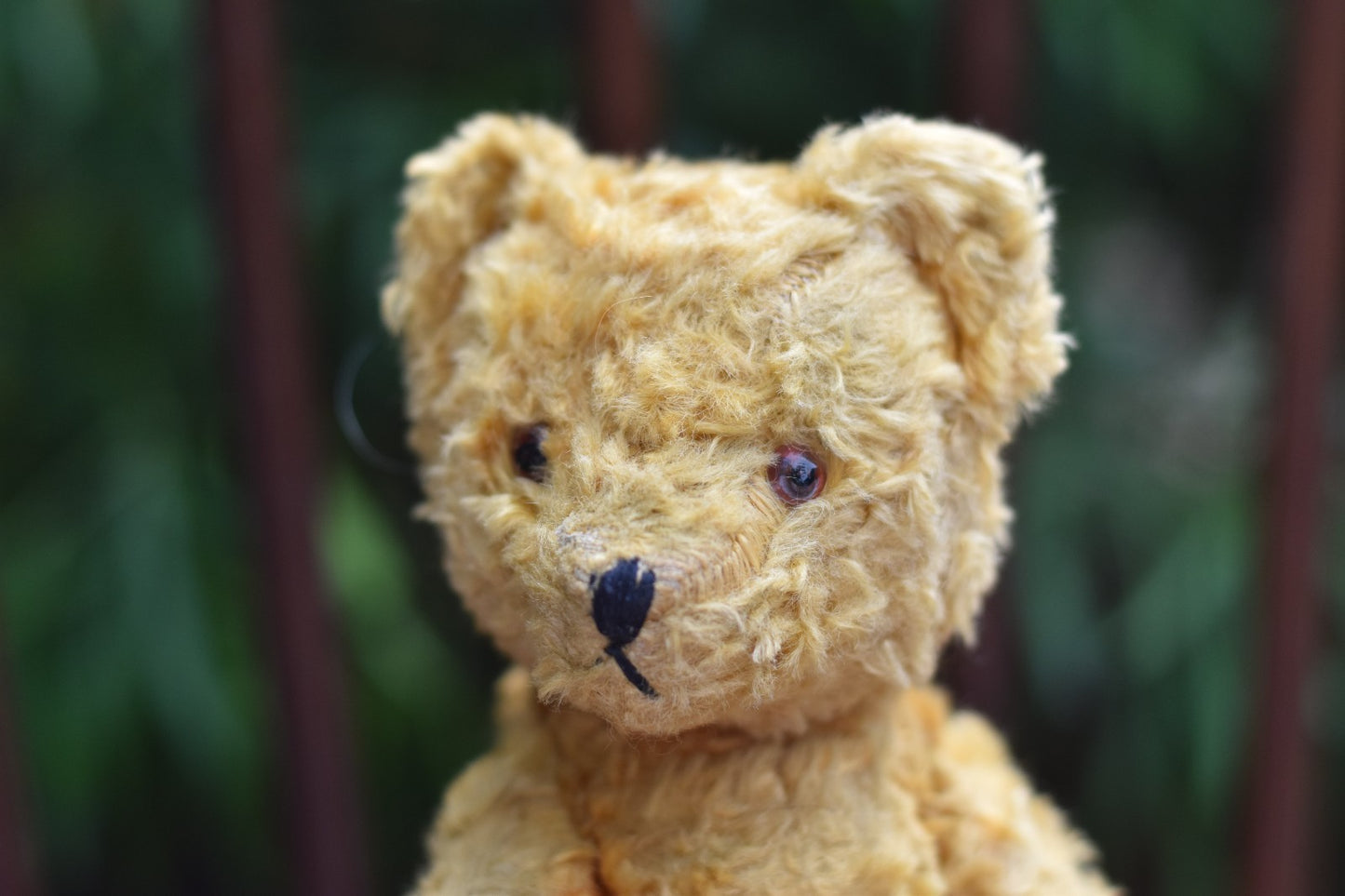 Vintage 1950s European Silk Plush Teddy Bear Fully Jointed, 22cm, Collectible