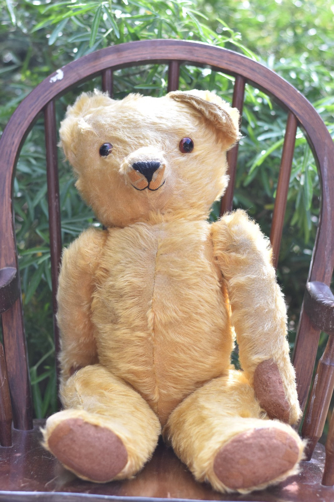 Vintage 1930s Chad Valley Mohair Teddy Bear 54cm, Fully Jointed, Glass Eyes