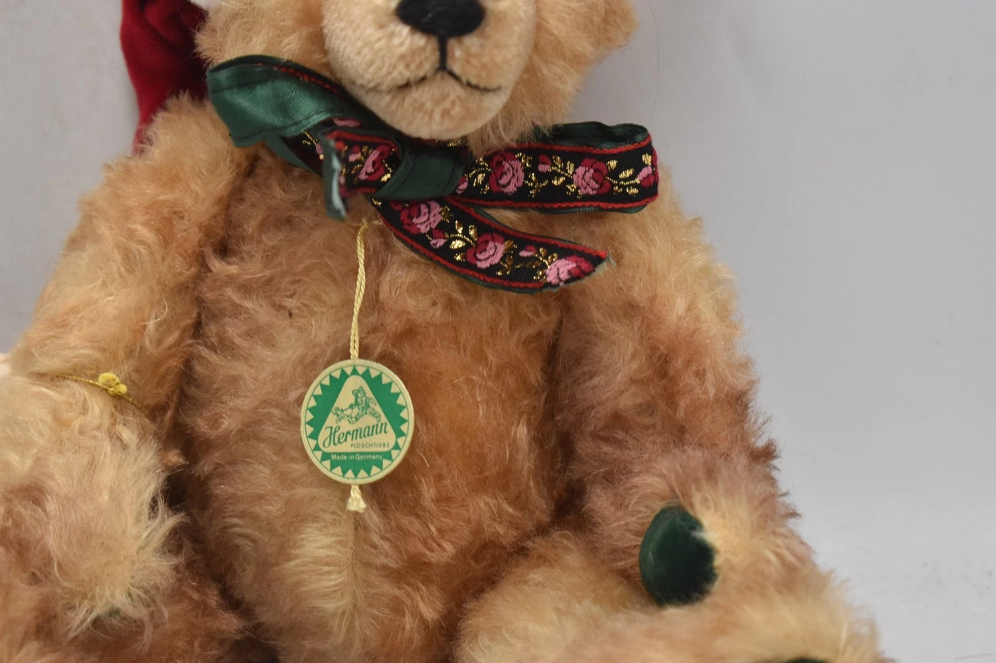 Hermann Teddy Jolly Jingle Santa Limited Edition Mohair Bear 30cm