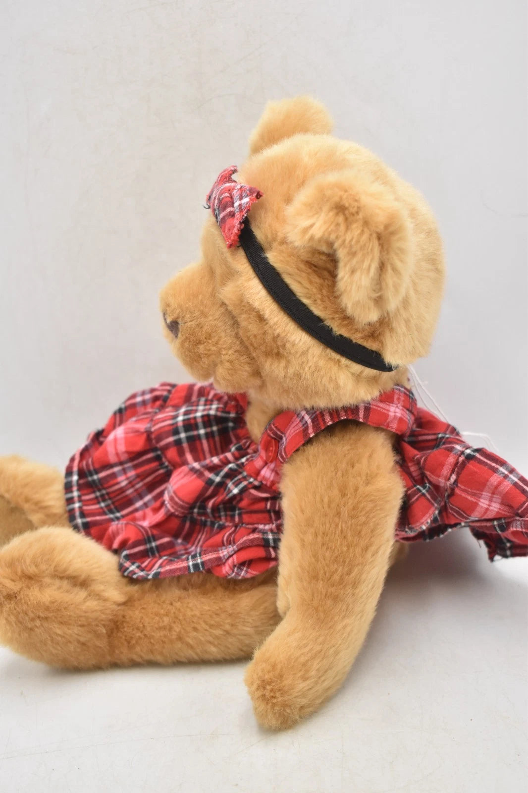 Avent Brown Plush Bear in Tartan Dress 33cm Soft Toy Plush Teddy Bear
