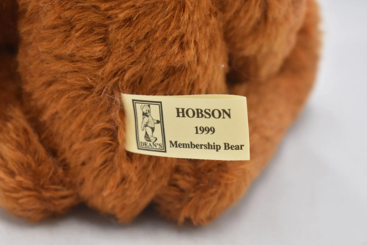 Dean's Rag Book Hobson Teddy Bear Limited Edition No. 1909 Tagged 30cm