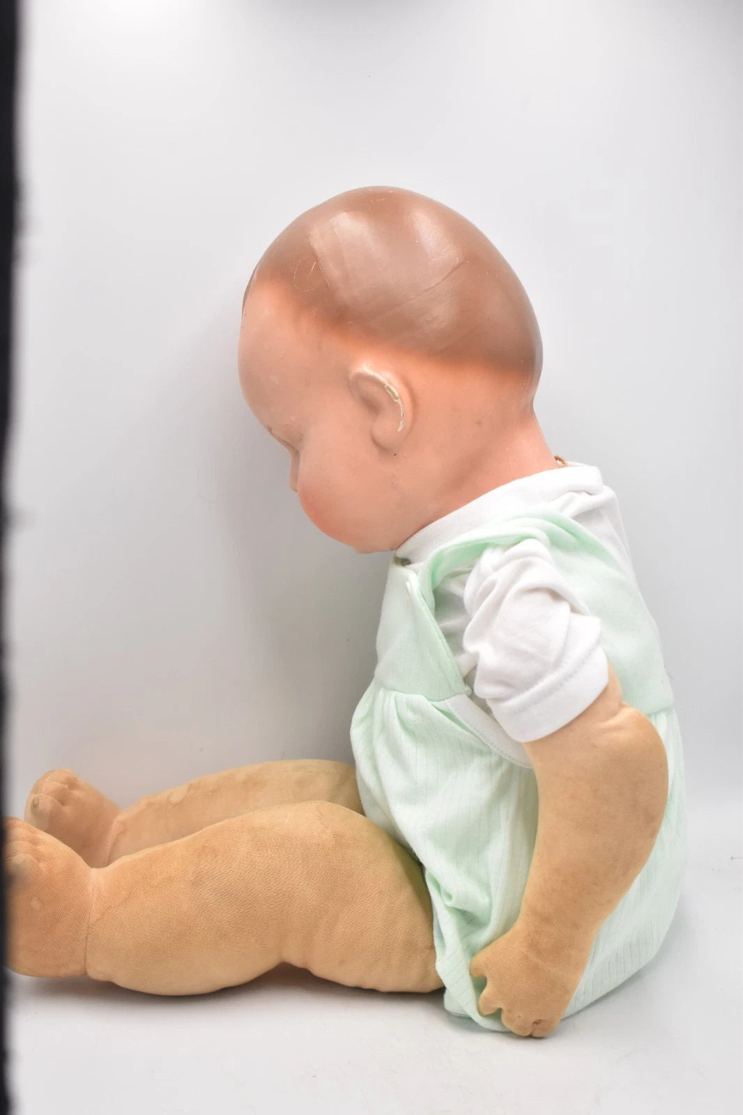 Vintage German Composition Head Doll Soft Body Teeth 58cm Collectable