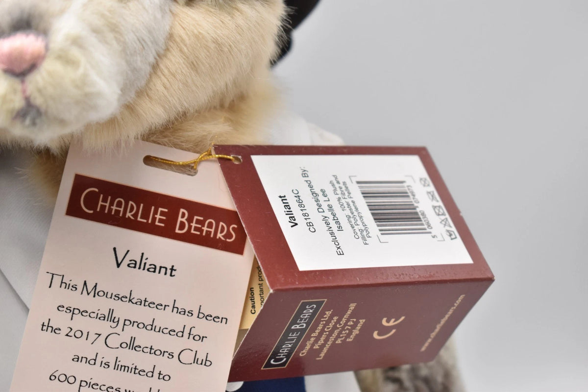 Charlie Bears Valiant Mousekateer Mouse Limited Edition Retired Tagged