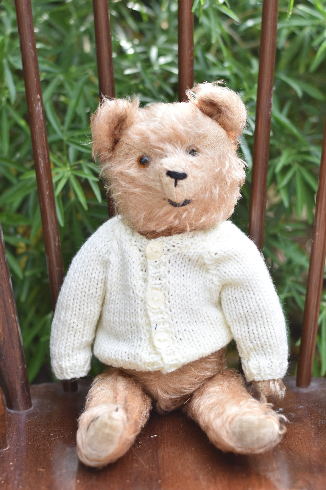 Vintage 1940s English Mohair Teddy Bear 38cm, Fully Jointed, Collectible Antique