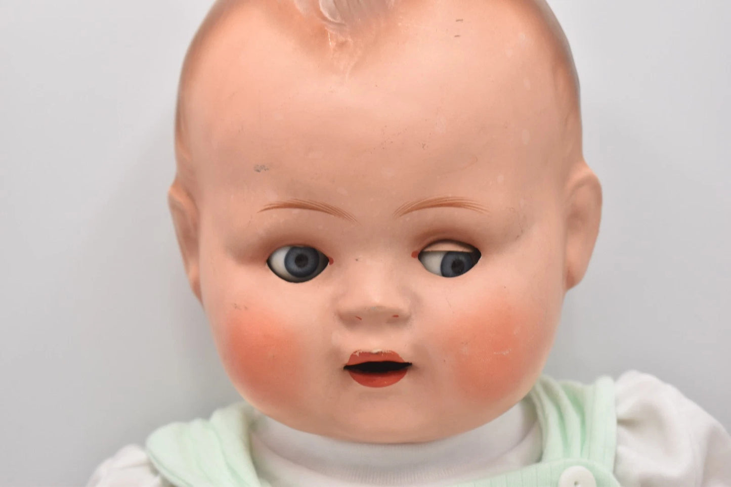 Vintage German Composition Head Doll Soft Body Teeth 58cm Collectable