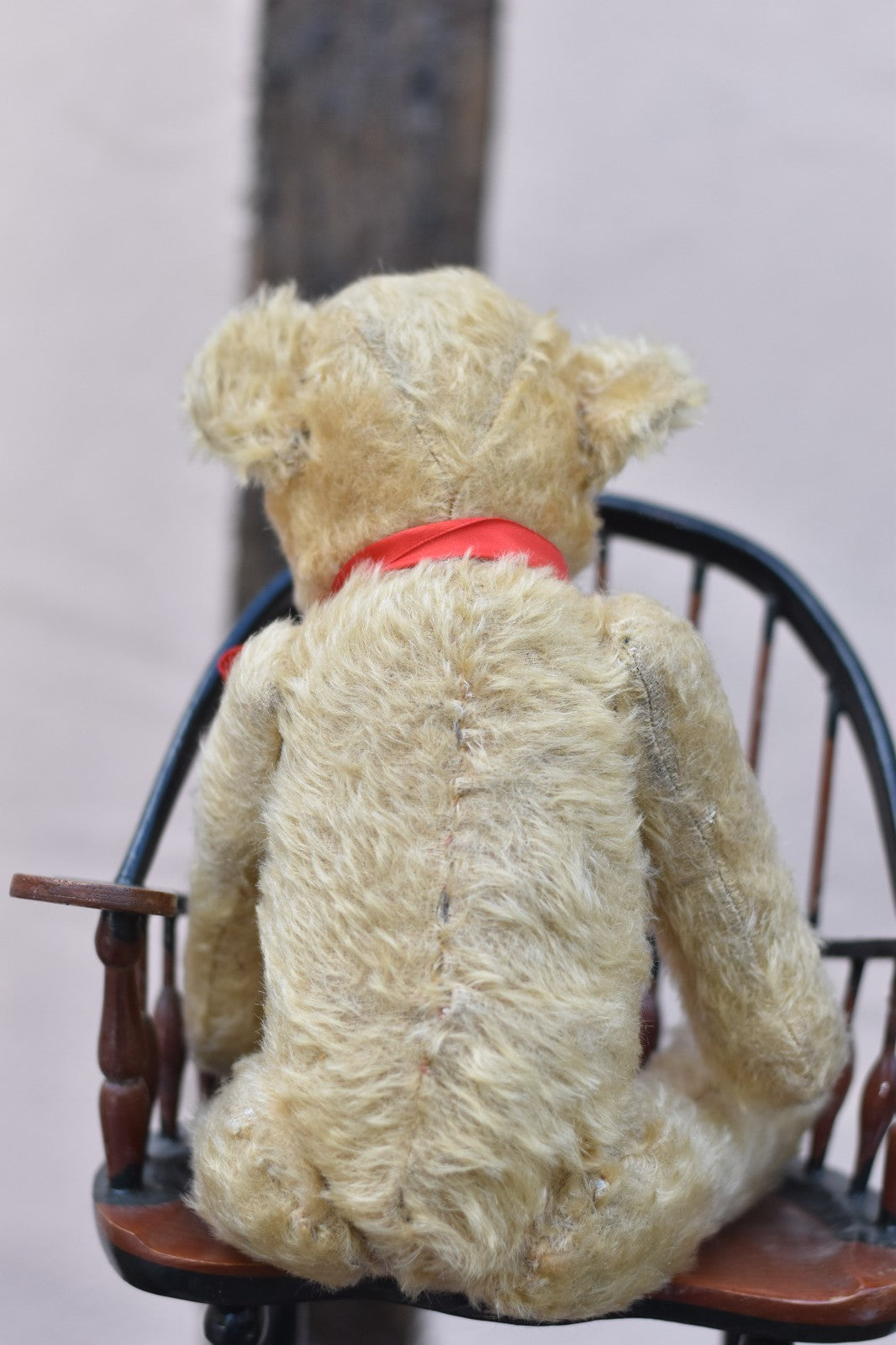 Vintage 1930s English Mohair Teddy Bear 38cm, Fully Jointed, Glass Eyes