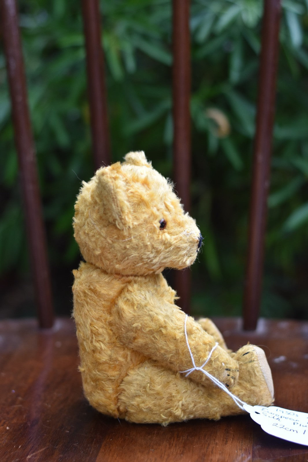 Vintage 1950s European Silk Plush Teddy Bear Fully Jointed, 22cm, Collectible