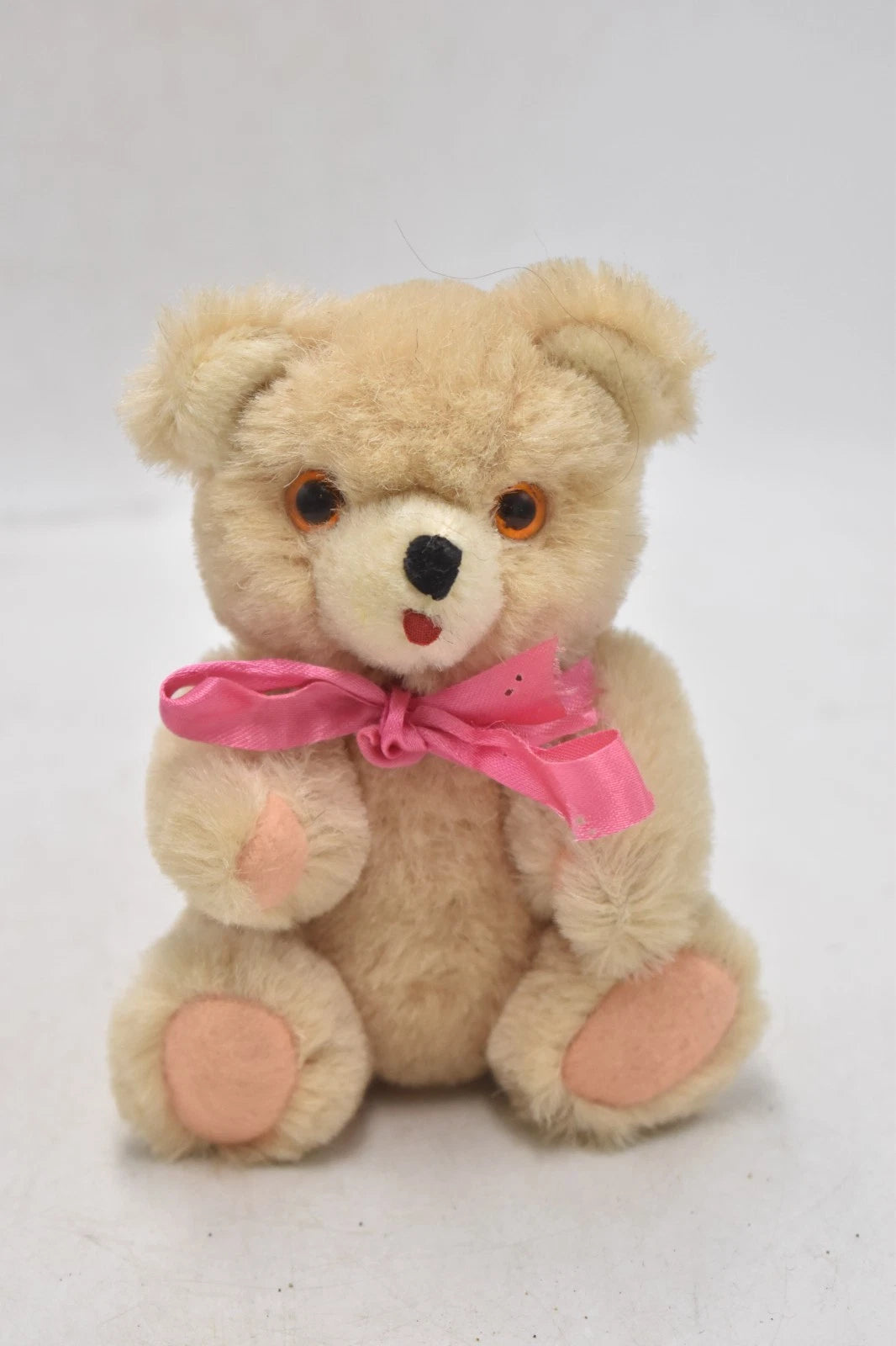 Vintage 1960s Shanghai Doll Factory Teddy Bear Wool Plush Fully Jointed