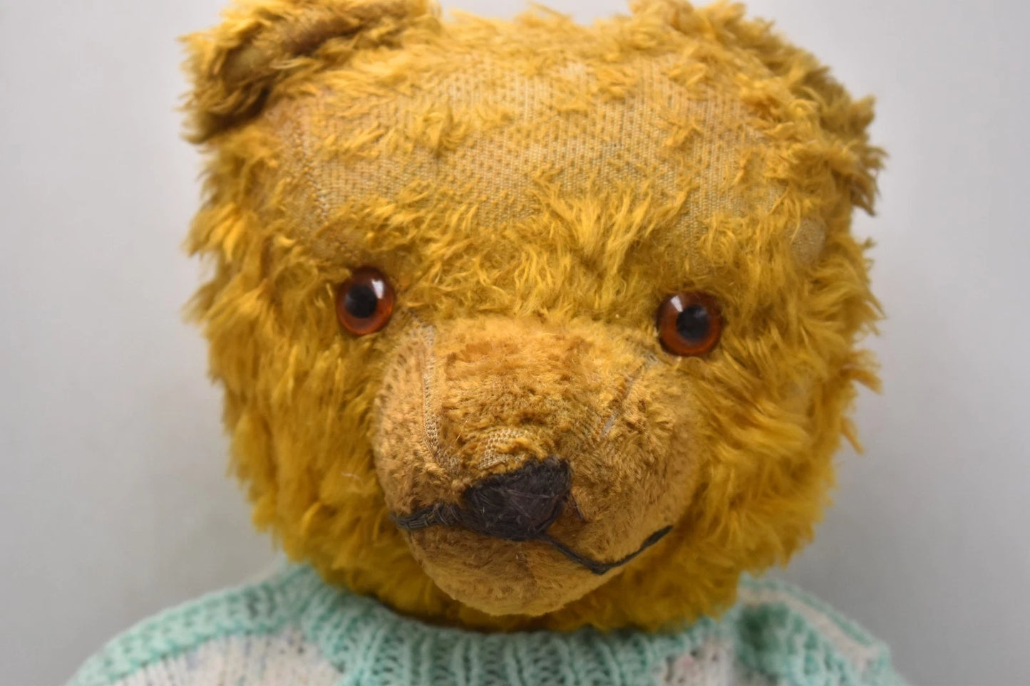 1950s Chiltern English Mohair Teddy Bear Fully Jointed Growler 55cm