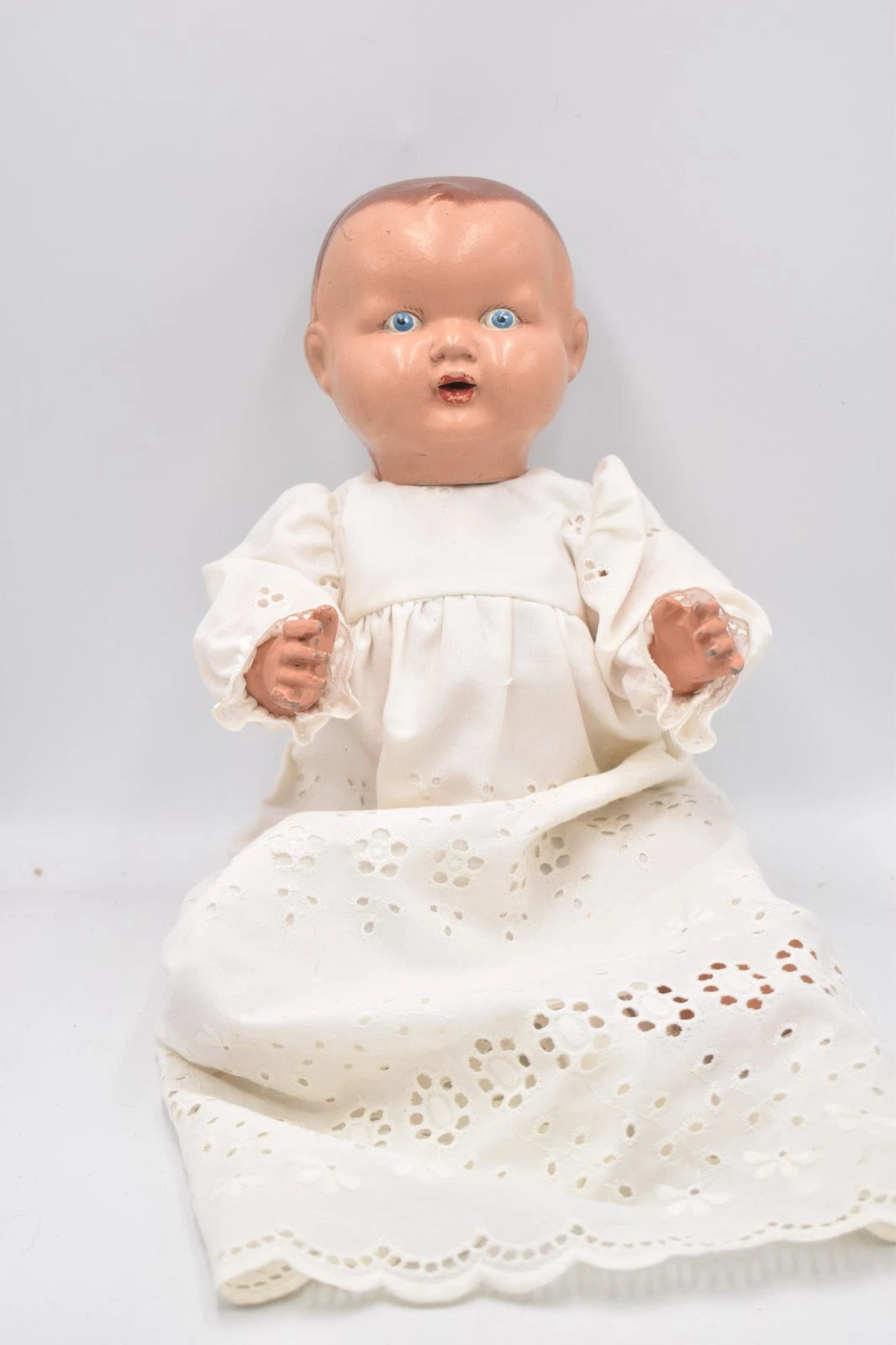 Vintage Early Composition Doll Hand Painted 34cm Antique Collectors Display Doll