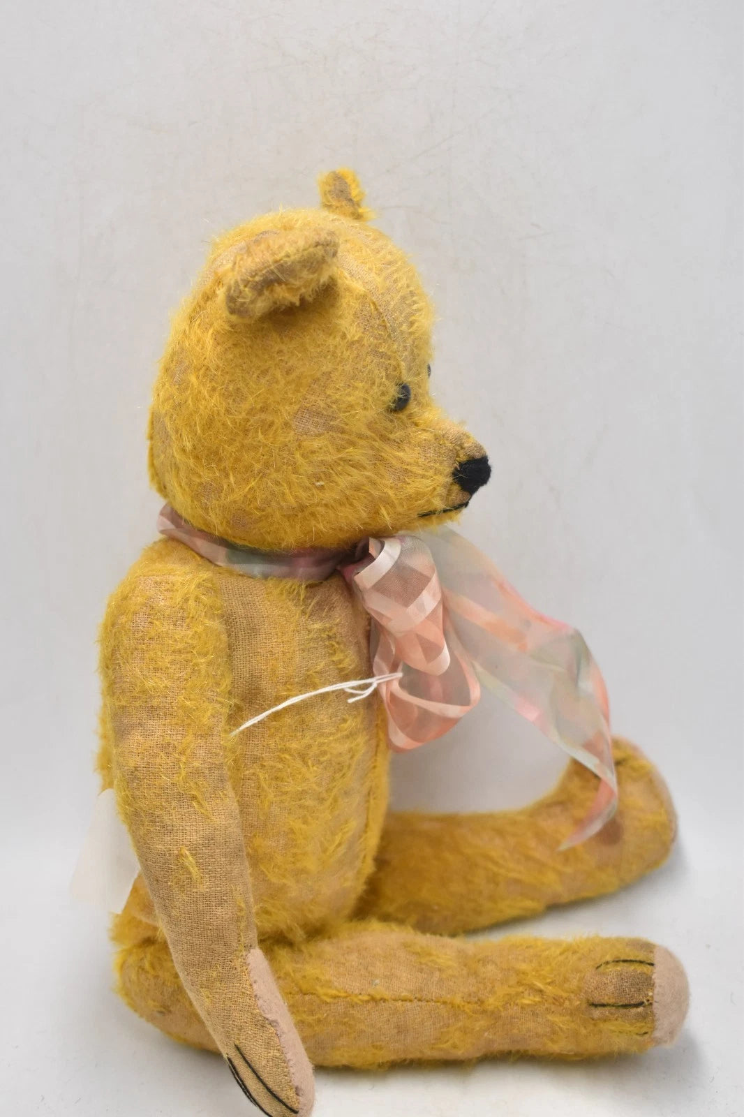 Vintage 1920s American Mohair Stick Teddy Bear Fully Jointed 38cm Collectible
