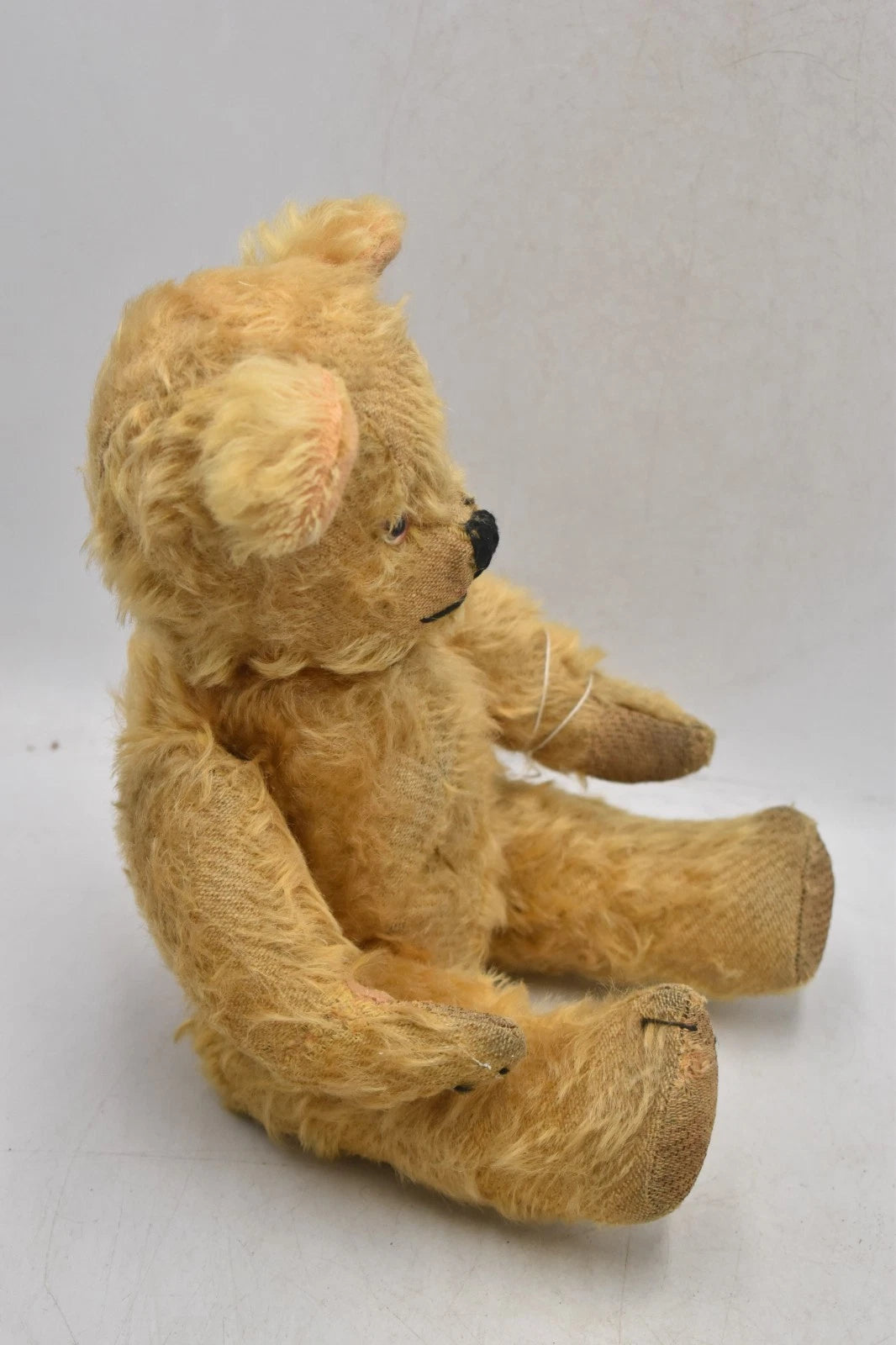Antique 1920s German Mohair Teddy Bear Fully Jointed Glass Eyes 32cm Collectable