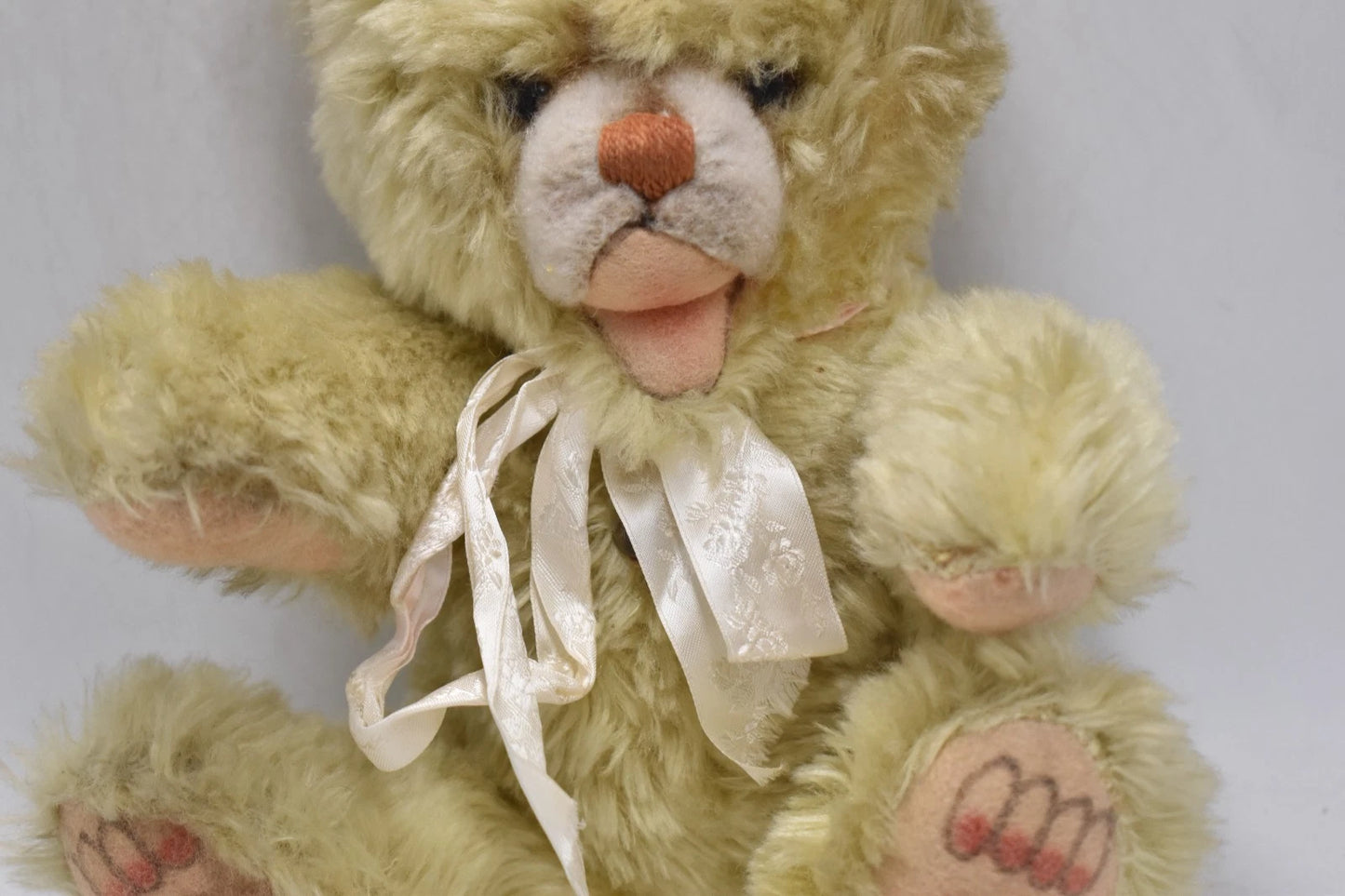 Vintage 1950s Italian Trudi Zotty Style Plush Teddy Bear Fully Jointed 24cm