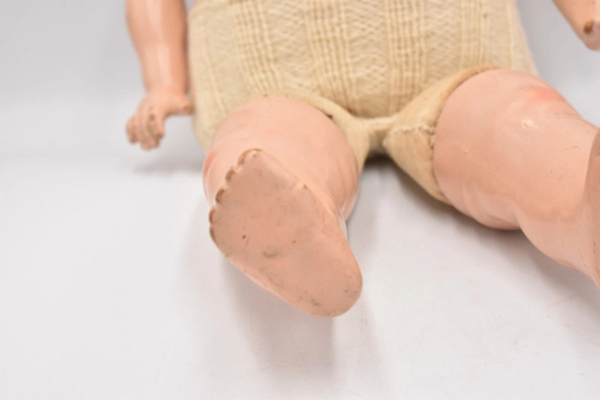Vintage 1930s 1940s Composition Doll Sleepy Blinking Eyes 46cm Collectable