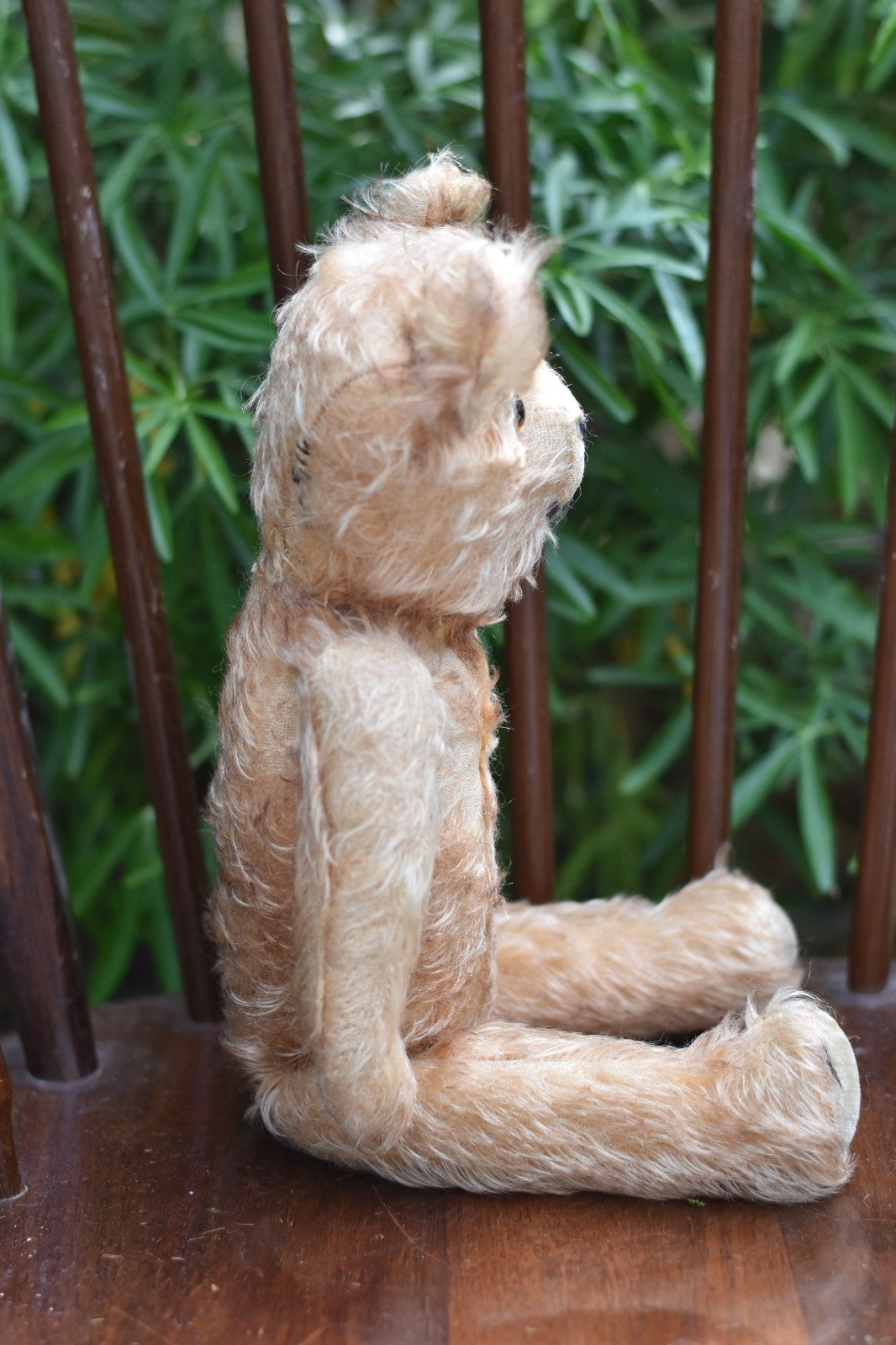 Vintage 1940s English Mohair Teddy Bear 38cm, Fully Jointed, Collectible Antique