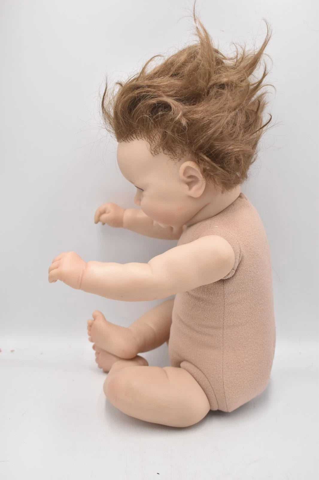Vintage Reborn Baby Doll Lifelike Vinyl Baby Doll Soft Cloth Body 36cm
