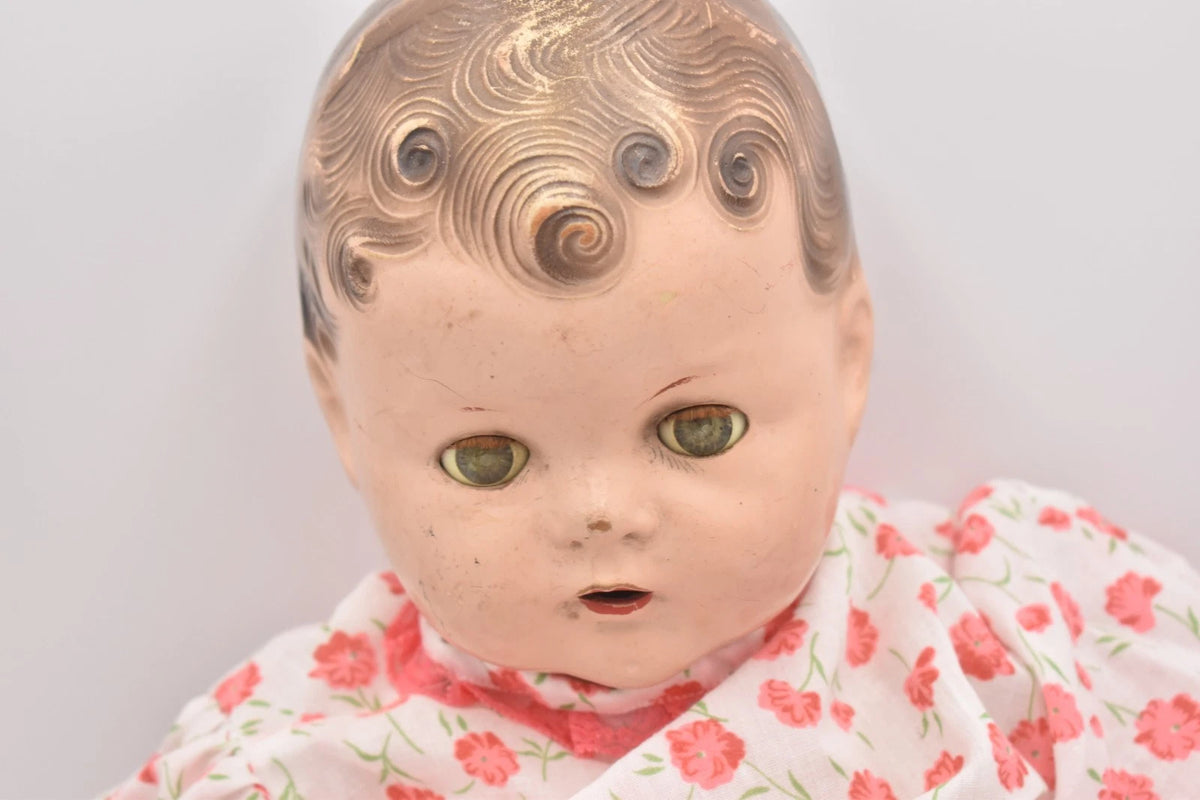 Vintage 1930s 1940s Composition Doll Sleepy Blinking Eyes 46cm Collectable
