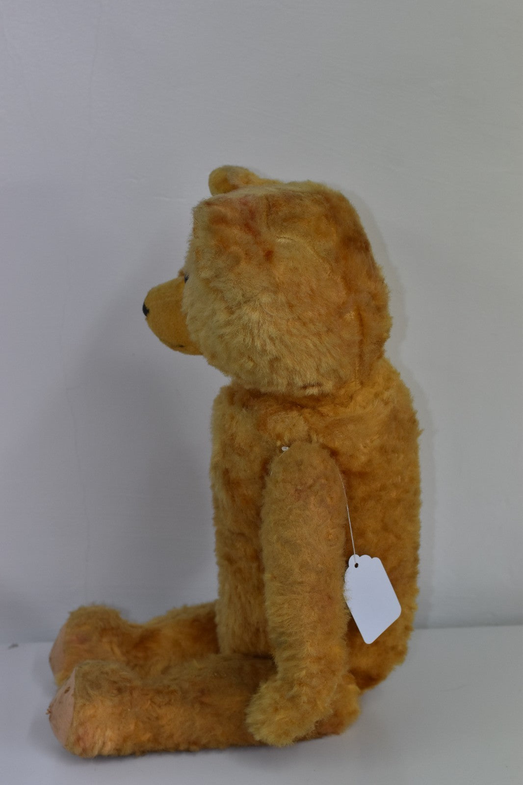 Vintage 1950s European Plush Rod Teddy Bear 65cm Wood Wool Filled