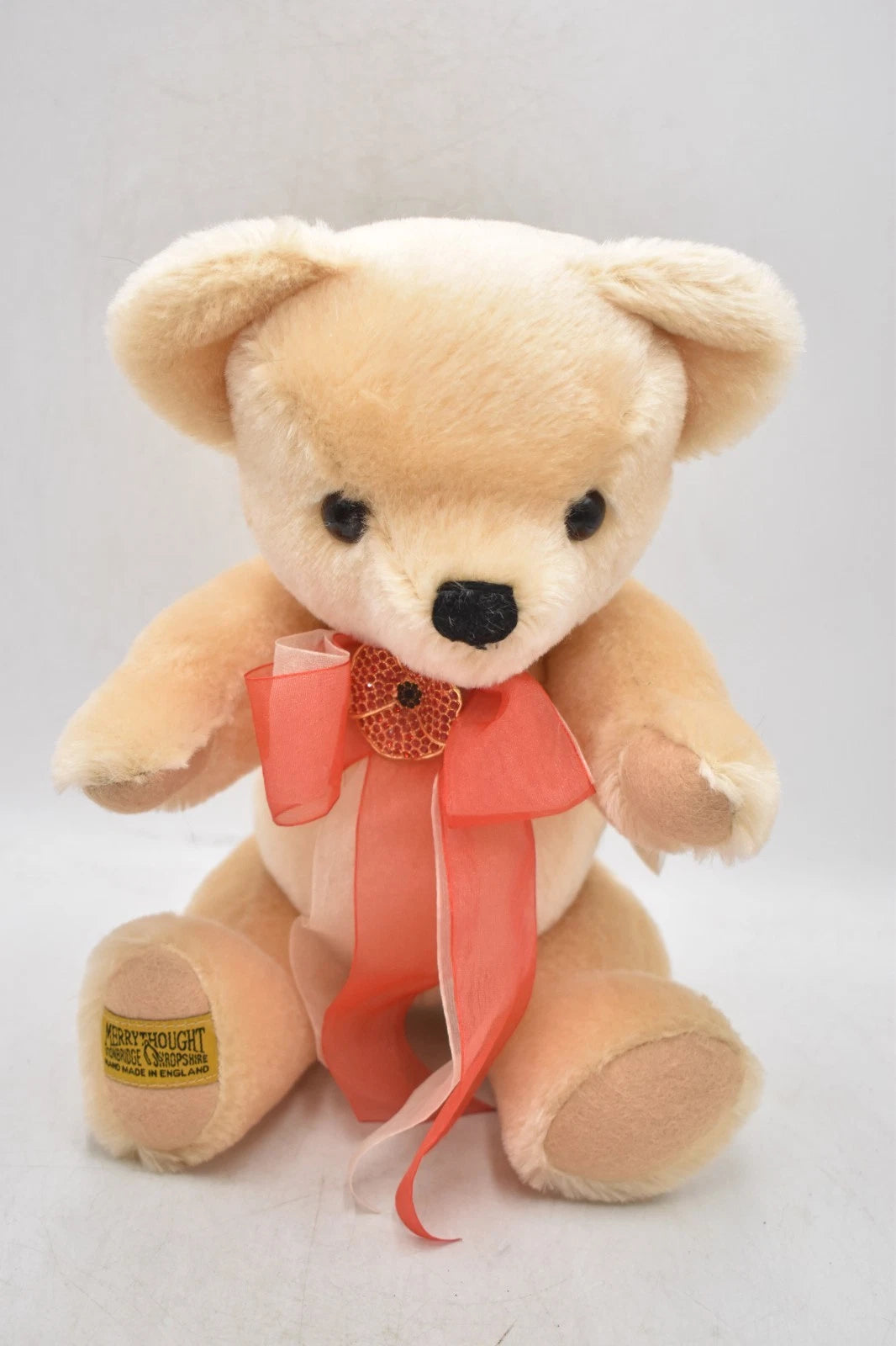 Merrythought Poppy Teddy Bear – Limited Edition Mohair 35cm