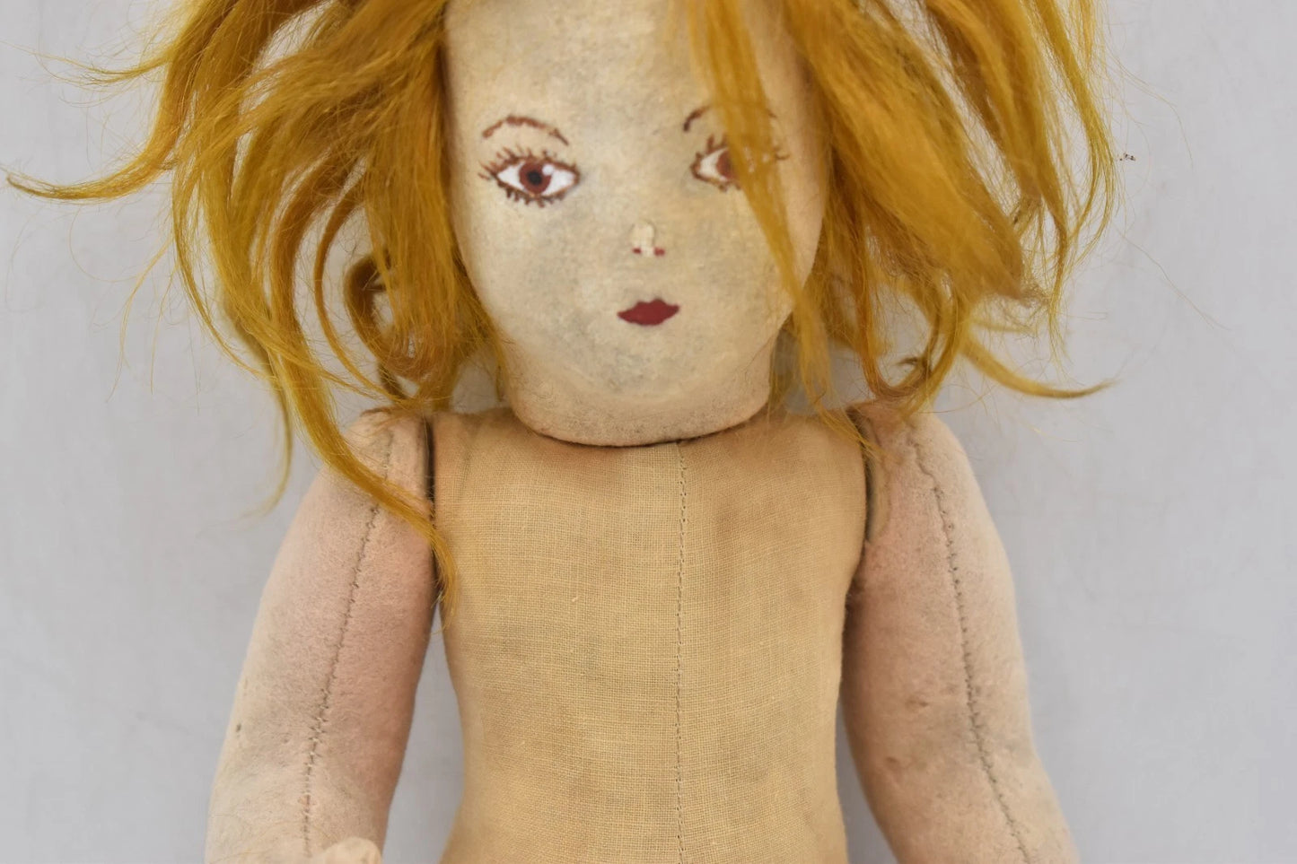 Vintage 1930s Norah Wellings English Felt Doll 35cm Original Outfit Labelled