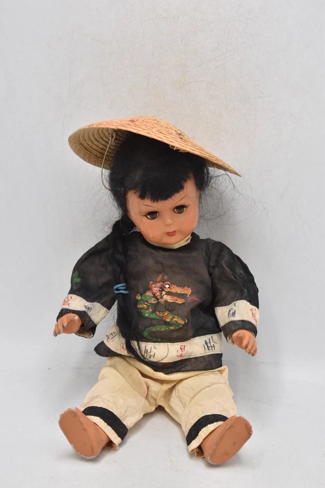 Vintage 1960s Italian Ratti Doll – Sleepy Blinking Eyes, Original Outfit, 30cm