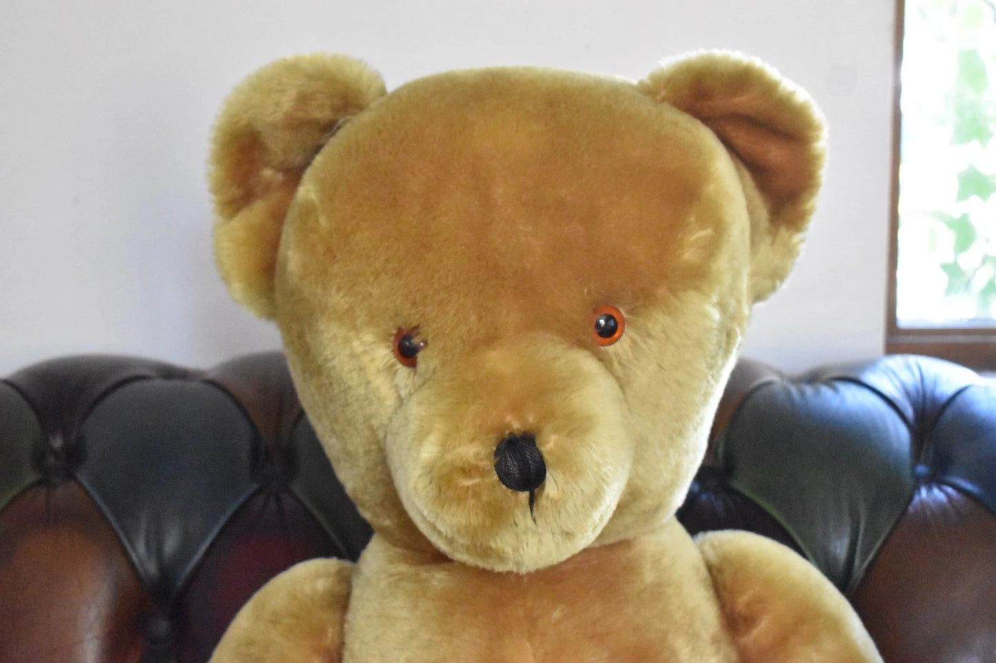 Vintage 1950s Pedigree Mohair Teddy Bear Winnie The Pooh Bells 70cm Collectable